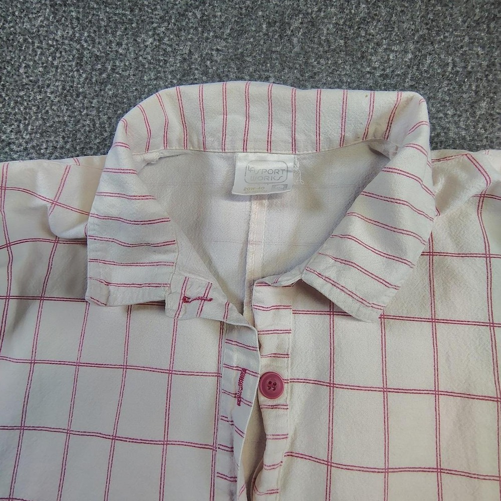 Vintage LA Sports Works Checkered shirt 20W Plus size - Picture 4 of 7